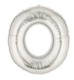 7" Megaloon JR - Number #0 - Silver* Airfill Heat Seal Required balloon