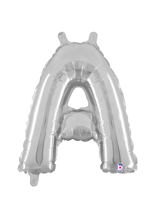 14" Letter A - Silver Packaged Self-Sealing Airfill balloon