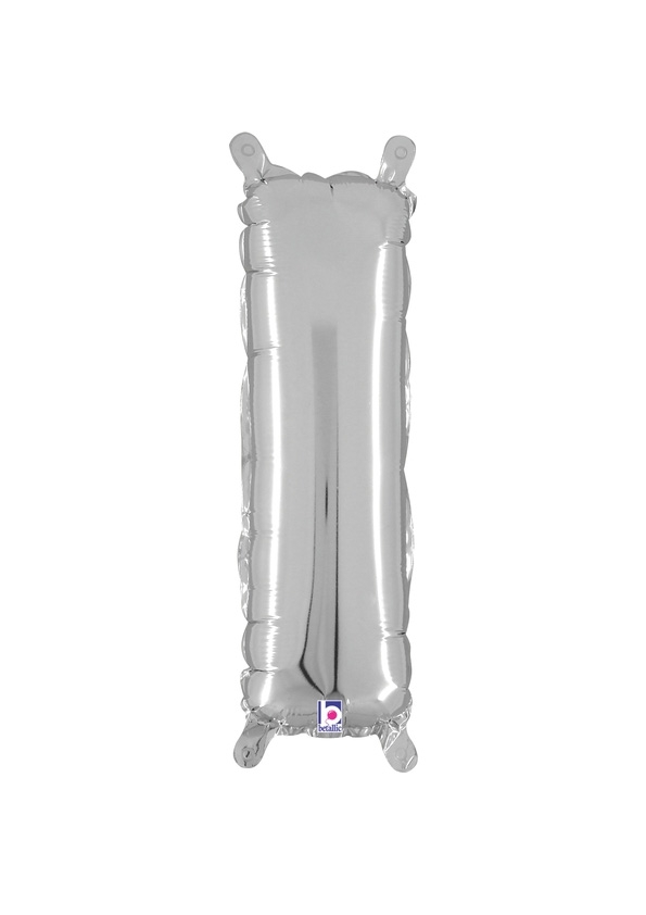 14" Letter I - Silver Packaged Self-Sealing Airfill balloon