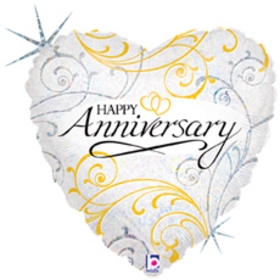 18" Filigree Anniversary balloon