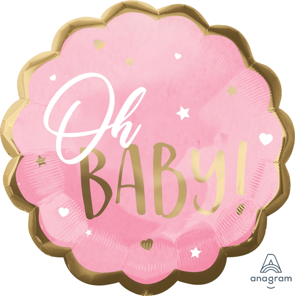 Jumbo Pink Oh Baby Girl balloon