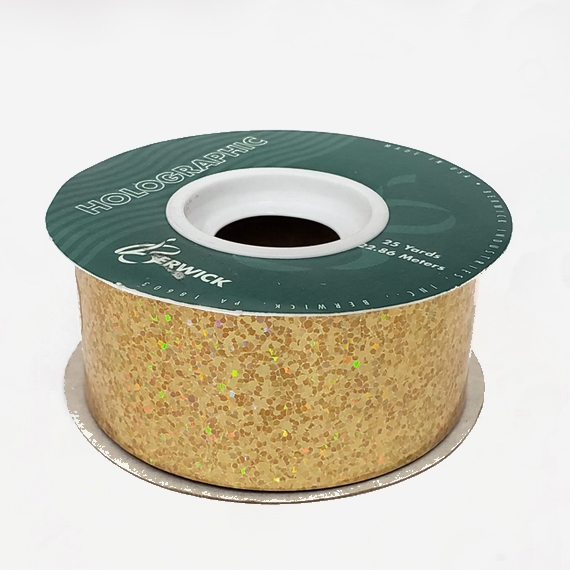 (25 yds) #9 Holographic 1-7/16" - Gold
