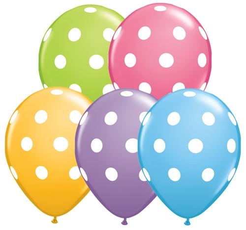 (50) 11" Big Polka Dots Easter Assorted