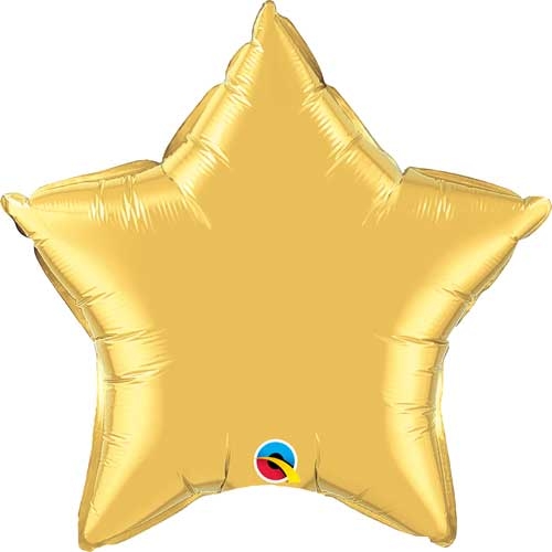 9" Foil Star  Gold Airfill Heat Seal Required balloon