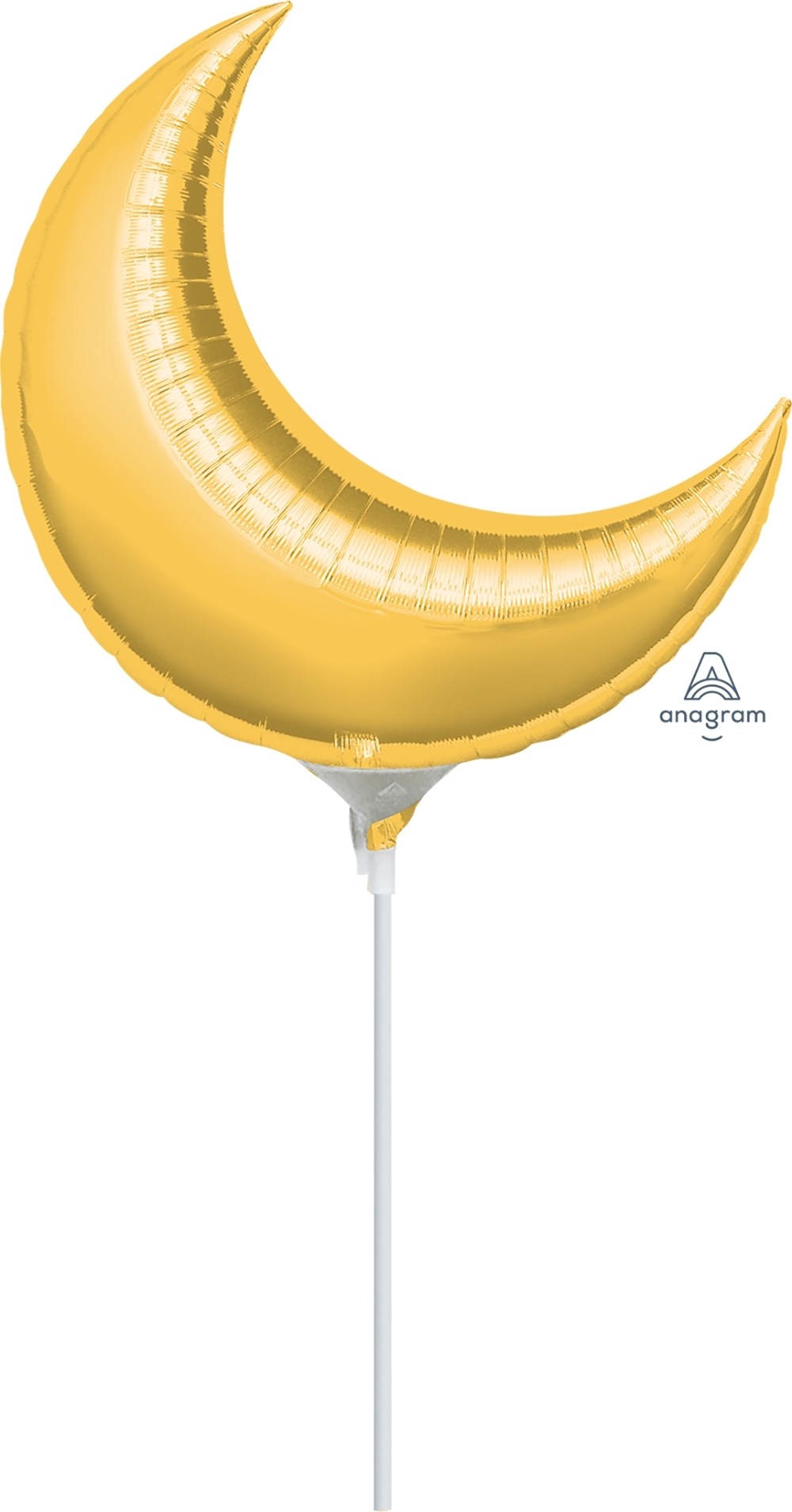 9" Moon Crescent - Gold - Air Airfill Heat Seal Required balloon