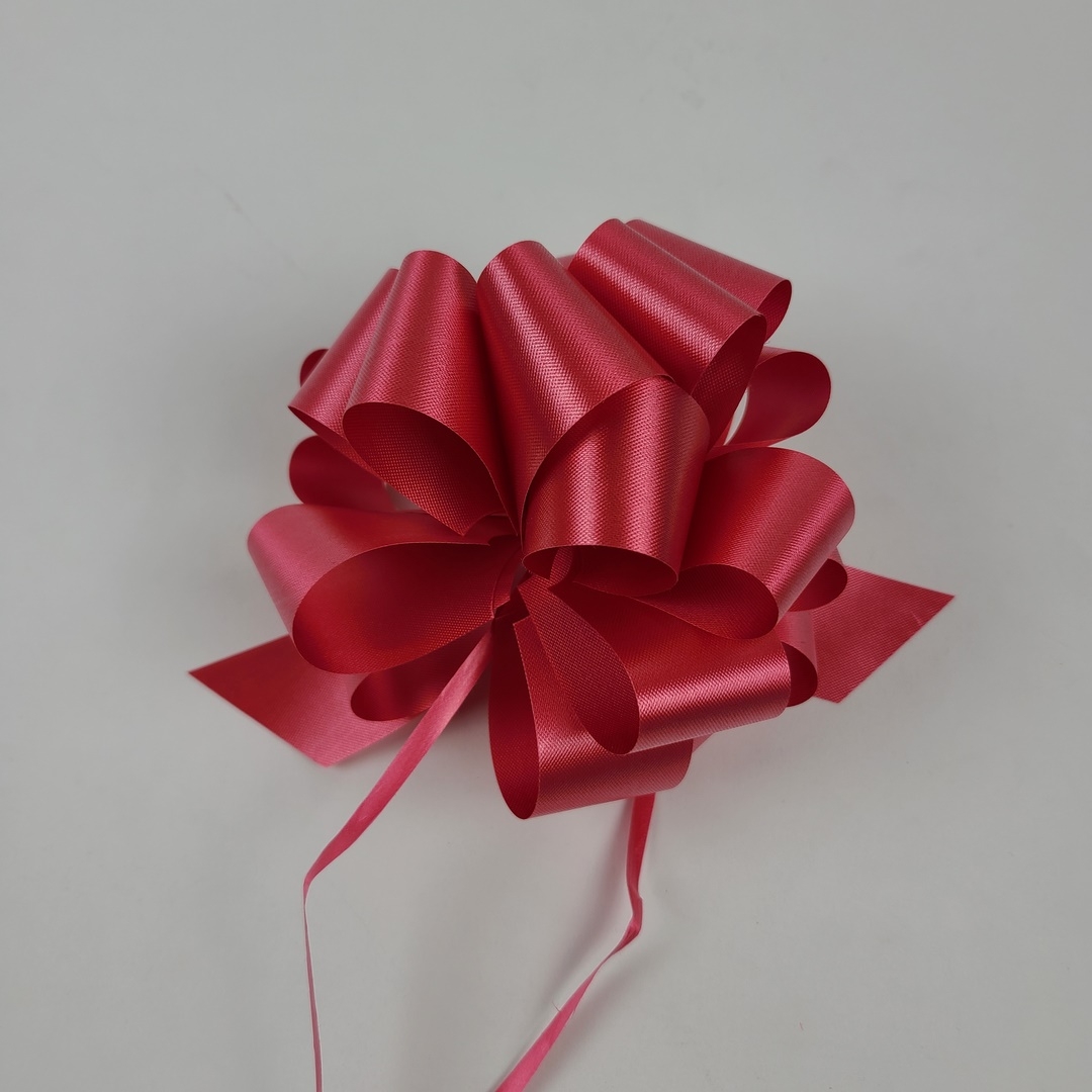 #9 Pull Bow Florasatin 5.5" - Imperial Red