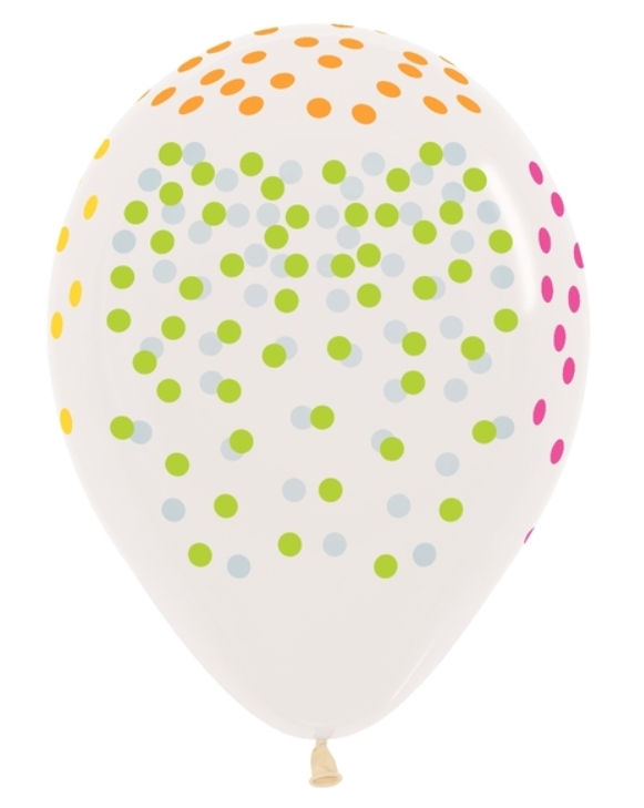 BET (50) 11" Assorted Neon Colors Confetti balloons