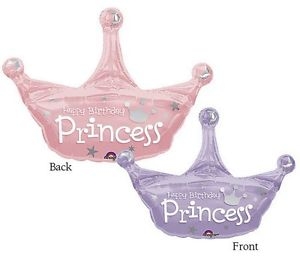 Shape - Birthday Princess Crown 25" x 34" balloon