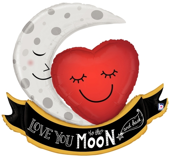 Vintage Moon & Back Love balloon