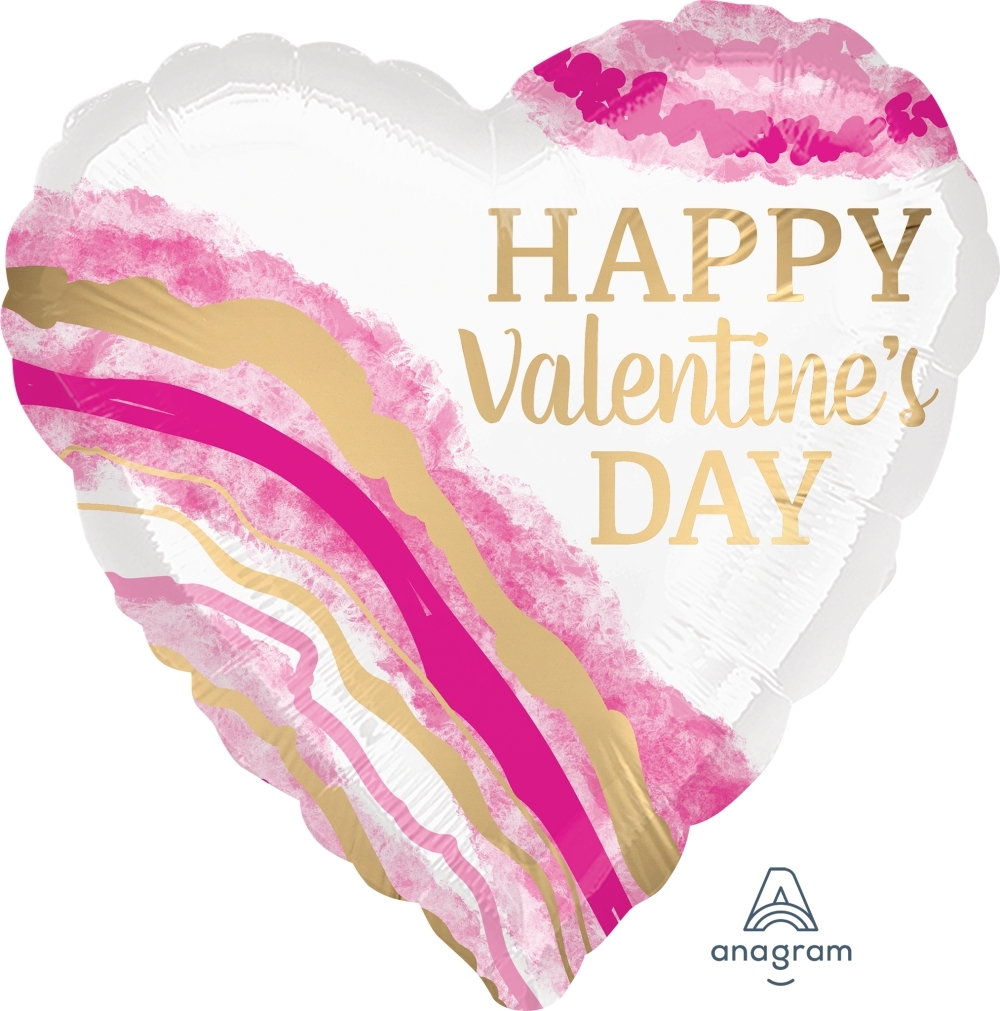 Jumbo Watercolor Geode Love Heart balloon