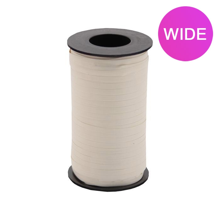 WIDE Curly Ribbon - Ivory - 3/8" x 250 yds