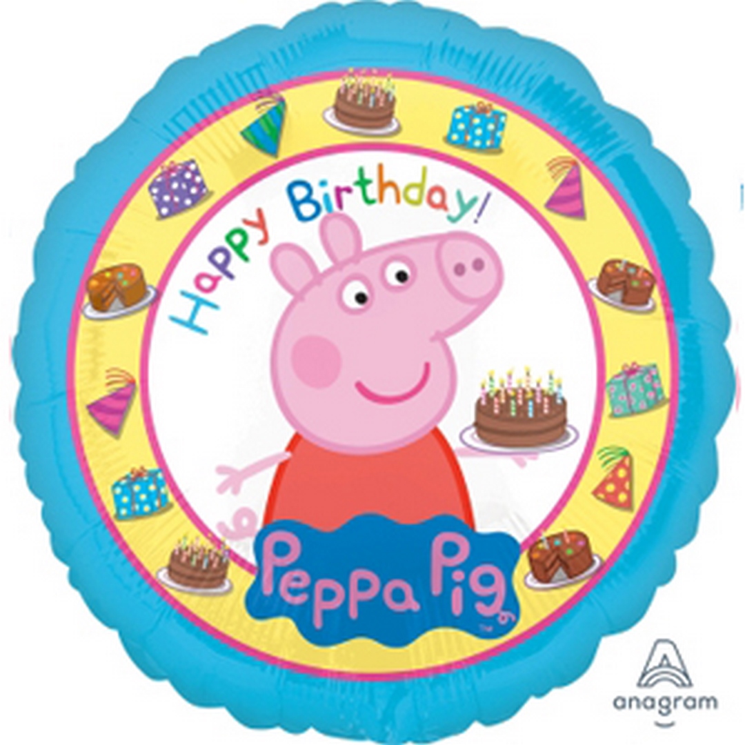 Peppa Pig balloons and party supplies for girls birthday party